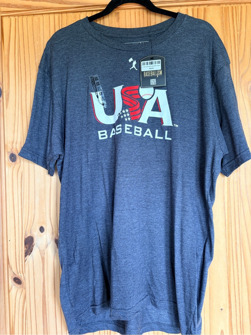 USA Baseball Baseballism Grey Short-Sleeve Tee